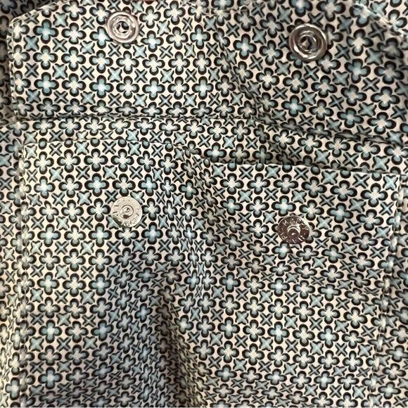 Panhandle Shirt Men’s Diamond Pearl Snap Button Blue Long Sleeve Size Large - Picture 4 of 6